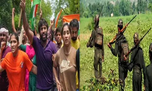 पहलवानों के साथ नक्सली: पहलवानों के आंदोलन को अब मिला नक्सलियों का समर्थन, लाल आतंकियों ने दी लोकतंत्र की दुहाई...