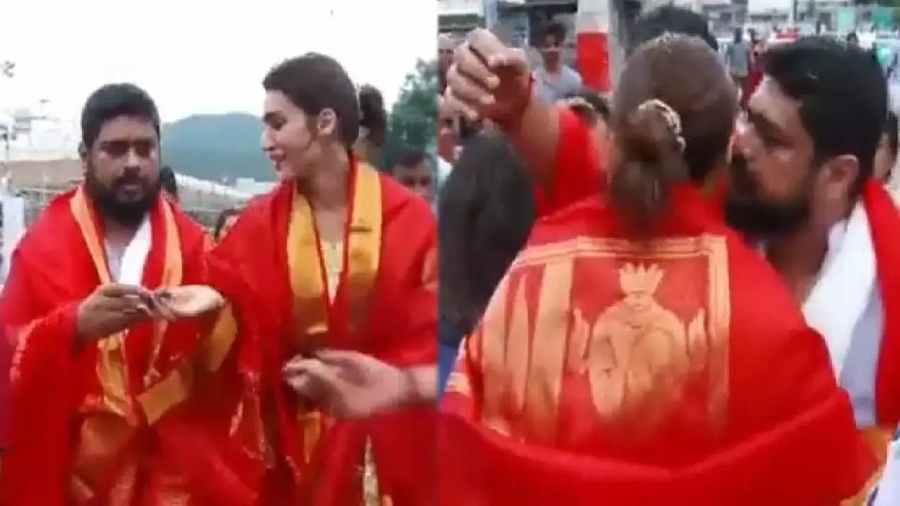 आदिपुरुष के डायरेक्टर ने एक्ट्रेस को किया Kiss, मंदिर परिसर के बाहर हरकत देख मचा बवाल...VIDEO वायरल...