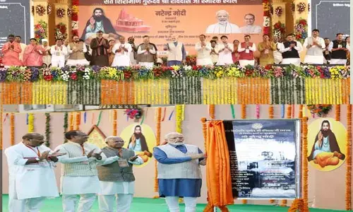 PM Narendra Modi Madhya Pradesh Visit: 100 करोड़ की लागत का संत रविदास मंदिर, प्रधानमंत्री मोदी ने रखी आधार शिला...
