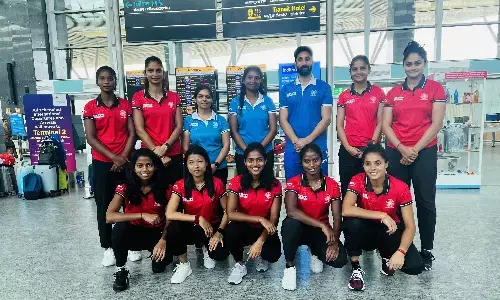 Hockey 5s World Cup : हॉकी 5एस वर्ल्ड कप क्वालीफायर के लिए रवाना हुई भारतीय महिला टीम