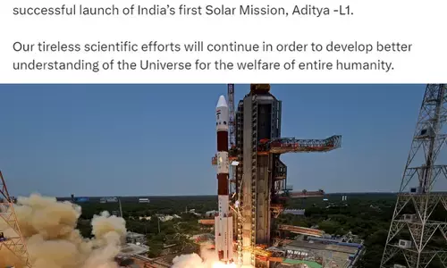 Aditya L1 Mission Update : मोदी ने भारत के सौर मिशन के सफल प्रक्षेपण पर इसरो को दी बधाई