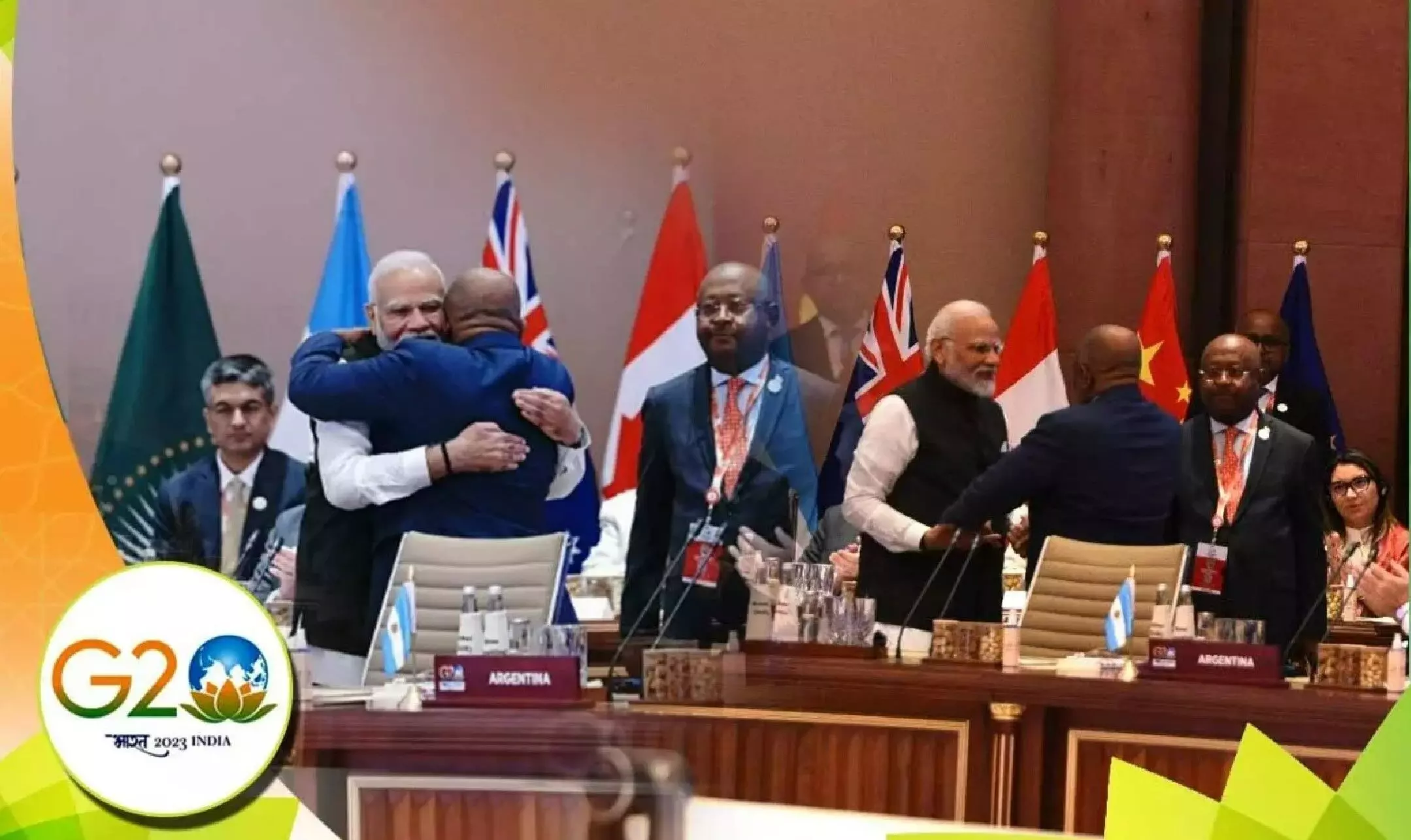 G20 Summit: अफ्रीकन यूनियन बना G20 में स्थायी सदस्य, PM मोदी ने किया स्वागत G20 Summit: अफ्रीकन यूनियन बना G20 में स्थायी सदस्य, PM मोदी ने किया स्वागत