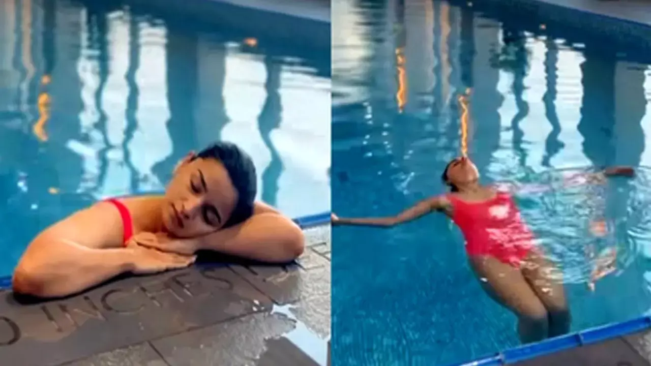 Alia Bhatt Video: रेड बिकिनी पहन स्विमिंग पूल में उतरी आलिया भट्ट, और फिर दिखाया...यहां देखिए वीडियो...