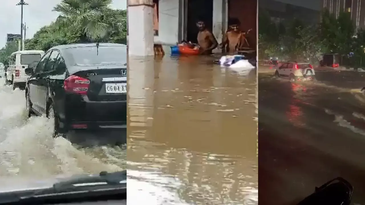छत्तीसगढ़ में मूसलाधार बारिश से जलमग्न हुए शहर, गांव और सड़क...रायपुर, रायगढ़, महासमुंद सहित 7 जिलों के लिए ऑरेंज अलर्ट... आज भी झमाझम बारिश