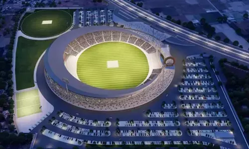 Cricket News: काशी में अर्ध चंद्राकार स्टेडियम के अनोखे वास्तुशिल्प में डमरू, बेलपत्र और त्रिशूल की दिखेगी झलक...