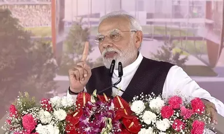 प्रधानमंत्री मोदी जी ने इंटरनेशनल क्रिकेट स्टेडियम की शिलान्यास, कहा - जो खेलेगा, वही खिलेगा