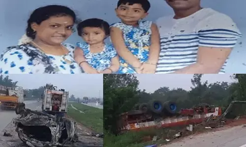 सुबह चार बजे कार में मासूम बेटी के साथ जिन्दा जली मां, भाग गया ड्राइवर