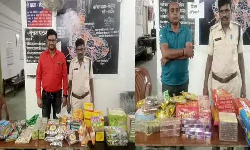 Raigarh News: अवैध फटाखा बेचने वालों पर लैलूंगा पुलिस की कार्रवाई