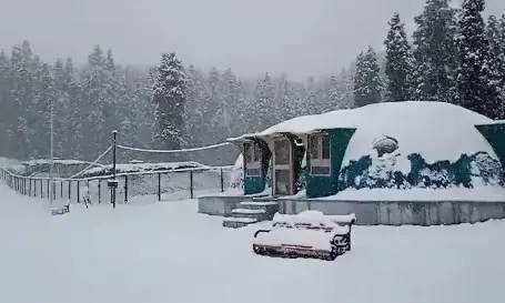 Jammu News: कश्मीर घाटी के पहाड़ी इलाकों में ताजा बर्फबारी, मैदानी इलाकों में हल्की बारिश