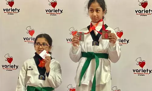 Canada Open Taekwondo 2023: कनाडा ओपन ताइक्वांडो चैंपियनशिप के अंडर-10 वर्ग में आलिया शैलेन्द्र, अमायरा शैलेन्द्र ने रजत पदक जीते