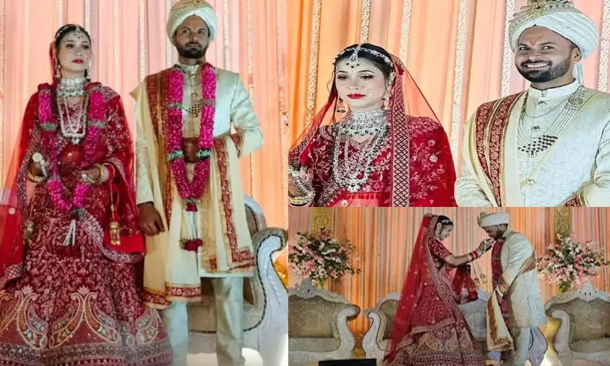 Mukesh Kumar-Divya Wedding: रात को शादी के बंधन में बंधे तेज गेंदबाज, सुबह टीम इंडिया को जीत दिलाने निकल पड़े ये स्टार खिलाड़ी, देखें तस्वीरें...