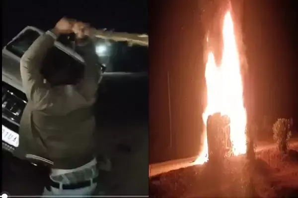Truck Drivers Protest: हिट एंड रन को लेकर बढ़ा विरोध, ट्रक चालकों ने पुलिस की गाड़ी में लगाई आग, देखिए वीडियो