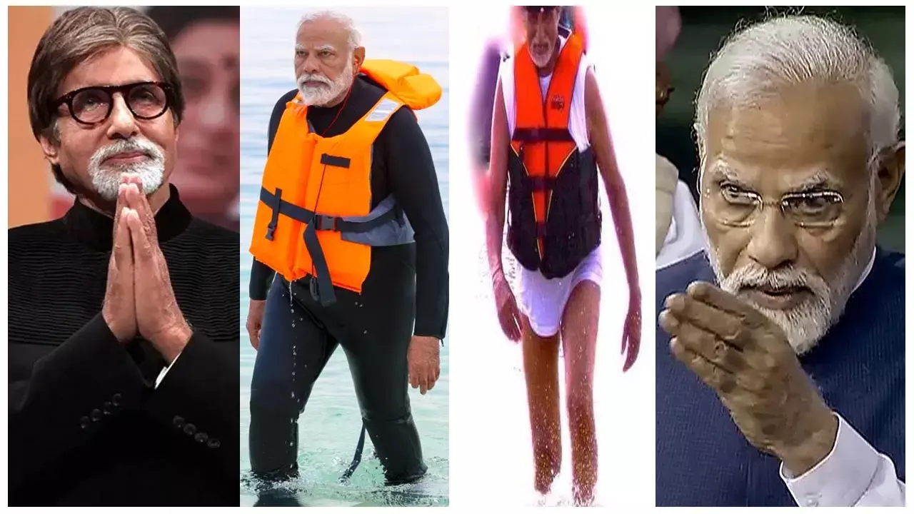 PM Modi-Amitabh Bachchan: अमिताभ बच्चन की ये फोटो सोशल मीडिया पर मचा रही बवाल, फैंस PM मोदी से कॉम्पिटिशन करने का लगा रहे आरोप...