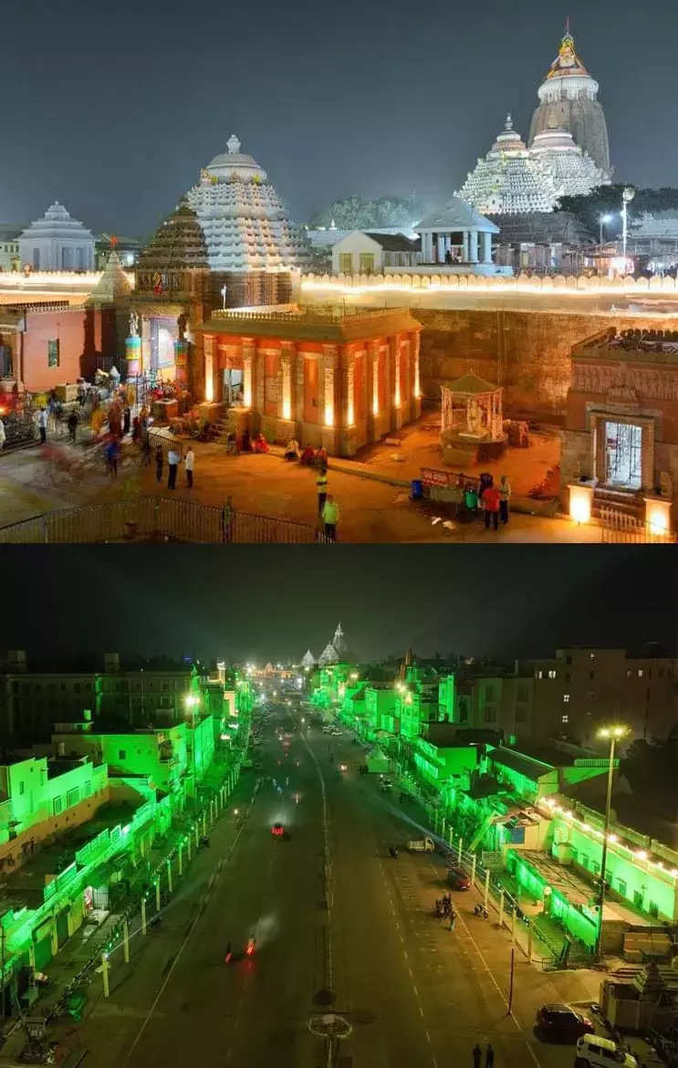 इन तस्वीरों में देखिए रात में पुरी का वैभव, 943 करोड़ के जगन्नाथ कॉरिडोर के उद्घाटन...
