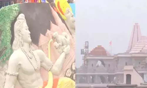 Ayodhya News: प्राण प्रतिष्ठा से पहले लोगों में उत्साह, रेत पर बनाई भगवान राम की कलाकृति, तो वहीं फूलों से सज रहा मंदिर