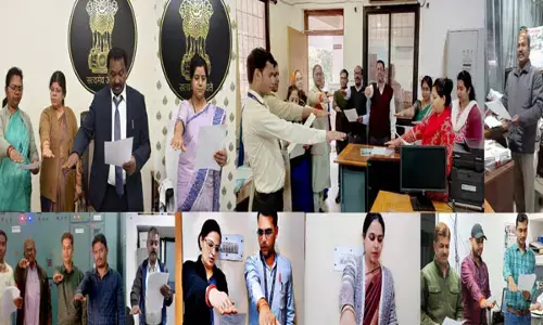Raipur News: राजभवन के अधिकारियों एवं कर्मचारियों ने ली राष्ट्रीय मतदाता दिवस की शपथ...