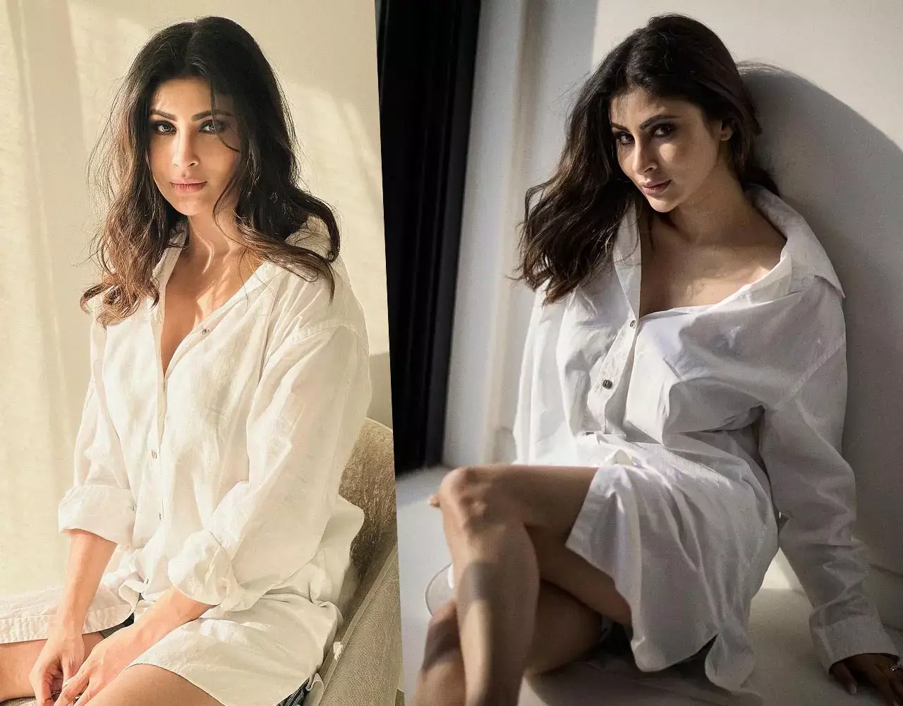 Mouni Roy Photoshoot: ओवरसाइज्ड व्हाइट शर्ट में मौनी रॉय ने कराया बोल्ड फोटोशूट, सिजलिंग पोज देखकर घायल हुए फैंस, देखिए...