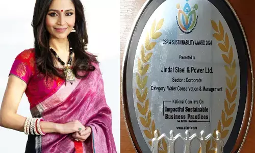 जिन्दल स्टील एंड पावर को जल संरक्षण एवं मृदा प्रबंधन में सीएसआर एवं सस्टेनेबिलिटी अवार्ड...