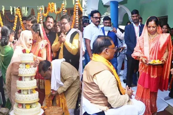 CM Vishnudeo birthday: CM विष्णुदेव ने जन्मदिन पर माता से लिया आशीर्वाद, पत्नी ने उतारी आरती...ग्रामीणों और शुभचिंतको की उमड़ी भीड़