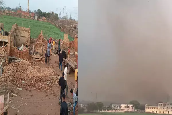 Ghaziabad News: गाजियाबाद में आई तेज आंधी, झुग्गियां और मकान तहस - नहस, कई लोग घायल