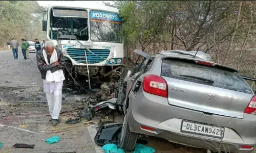 Haryana Roadways Accident: दर्दनाक हादसा, रोडवेज बस और कार के बीच भीषण टक्कर, शादी से लौट रहे 5 युवकों की मौत