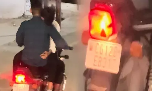 बिलासपुर में कपल का जानलेवा स्टंट: बाइक की टंकी में गर्लफ़्रेंड को बिठाया, फिर लिपटकर सड़कों में दौड़ाता रहा गाड़ी....