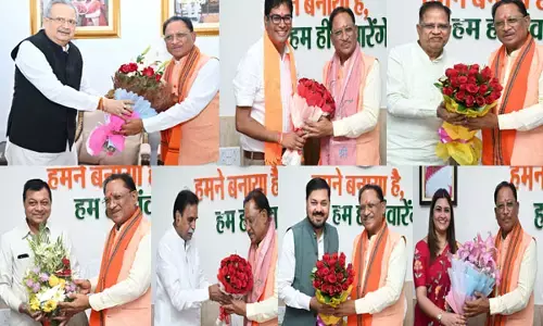 CM Vishnudeo: मुख्यमंत्री विष्णुदेव सरकार के पूरे हुए तीन माह, विधानसभा अध्यक्ष और मंत्रियों ने मिलकर दी बधाई और शुभकामनाएं....