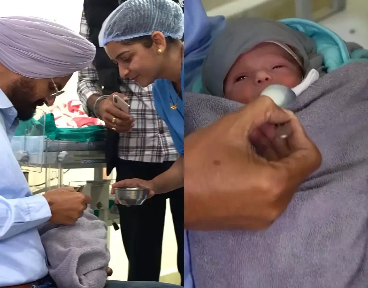 Sidhu Moosewala Younger Brother: सिद्धू मूसेवाला के नन्हे भाई को पिता ने चम्मच से पिलाया दूध, सामने आया दिल छू लेने वाला वीडियो...