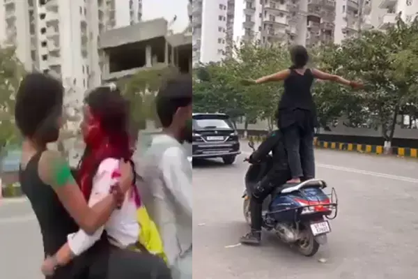 Noida Girls Holi Video: नोएडा में लड़कियों ने स्कूटी पर बनाई अश्लील रील, अब कटा 80 हजार का चालान, पुलिस कर रही तलाश