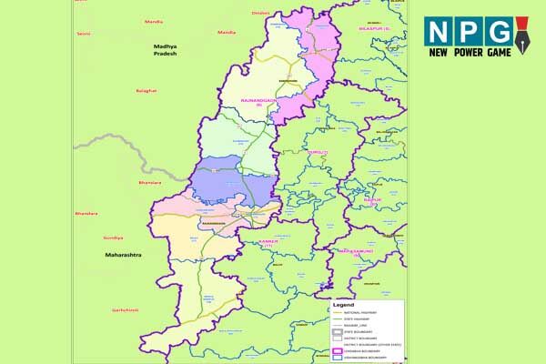 राजनांदगां संसदीय क्षेत्र का मैप राजनांदगां संसदीय क्षेत्र का मैप