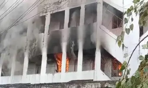 Vijayawada Warehouse Fire: आंध्र प्रदेश के विजयवाड़ा स्थित गोदाम में भीषण आग, आसमान में दिखा धुएं का गुबार