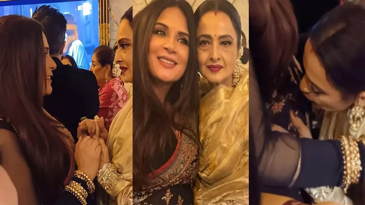 Richa-Rekha Video: रेखा ने प्रेग्नेंट ऋचा चड्ढा के बेबी बंप को किया KISS, दिया खूबसूरत अंदाज में आशीर्वाद, देख होने वाली मां का रिएक्शन...