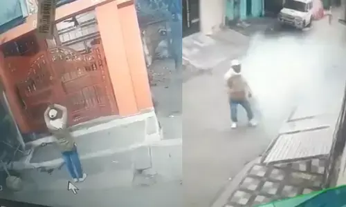 Jabalpur News: Video: जबलपुर में सिरफिरा बदमाश: पहले मंदिर में भगवान को किया प्रणाम, परिक्रमा की, फिर घर पर फेंके बम