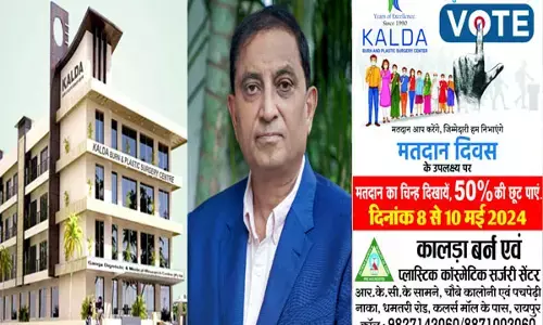 मतदान का चिन्ह दिखाएं और कालड़ा बर्न एवं प्लास्टिक काॅसमेटिक सर्जरी सेंटर में 50 प्रतिशत छूट पाएं