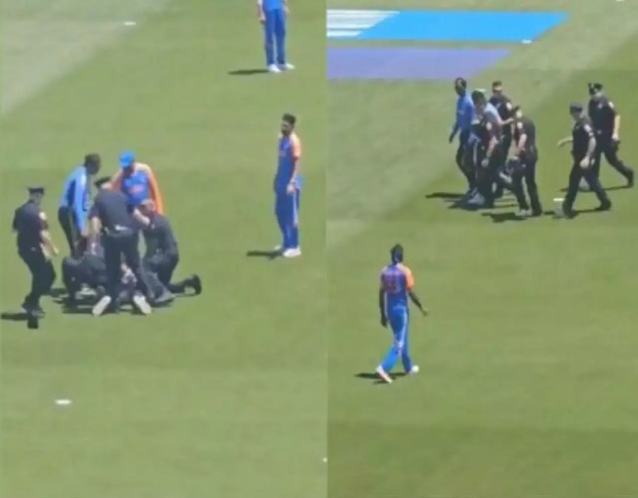 T20 World Cup 2024 Rohit Sharma: अबे इतना मत मारो बे...रोहित से मिलने मैदान में घुसा क्रेजी फैन को पुलिस पीटा, तो भड़के क्रिकेटर, देखें वीडियो...