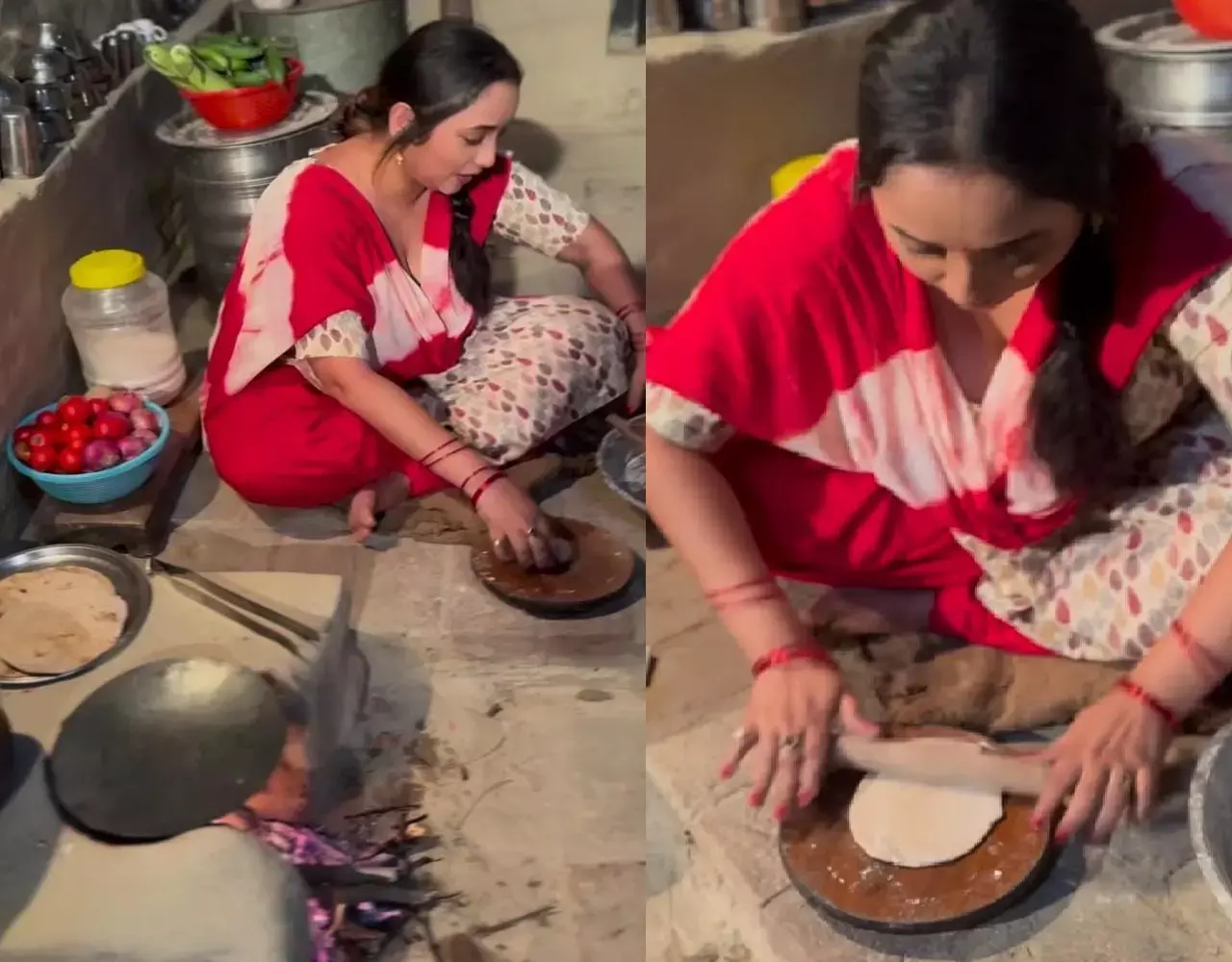 Rani Chatterjee Video: गर्मी चूल्हे के पास बैठकर रानी चटर्जी ने बनाई गोल-गोल रोटियां, लेकिन हो गया लेने का देना...देखिए...