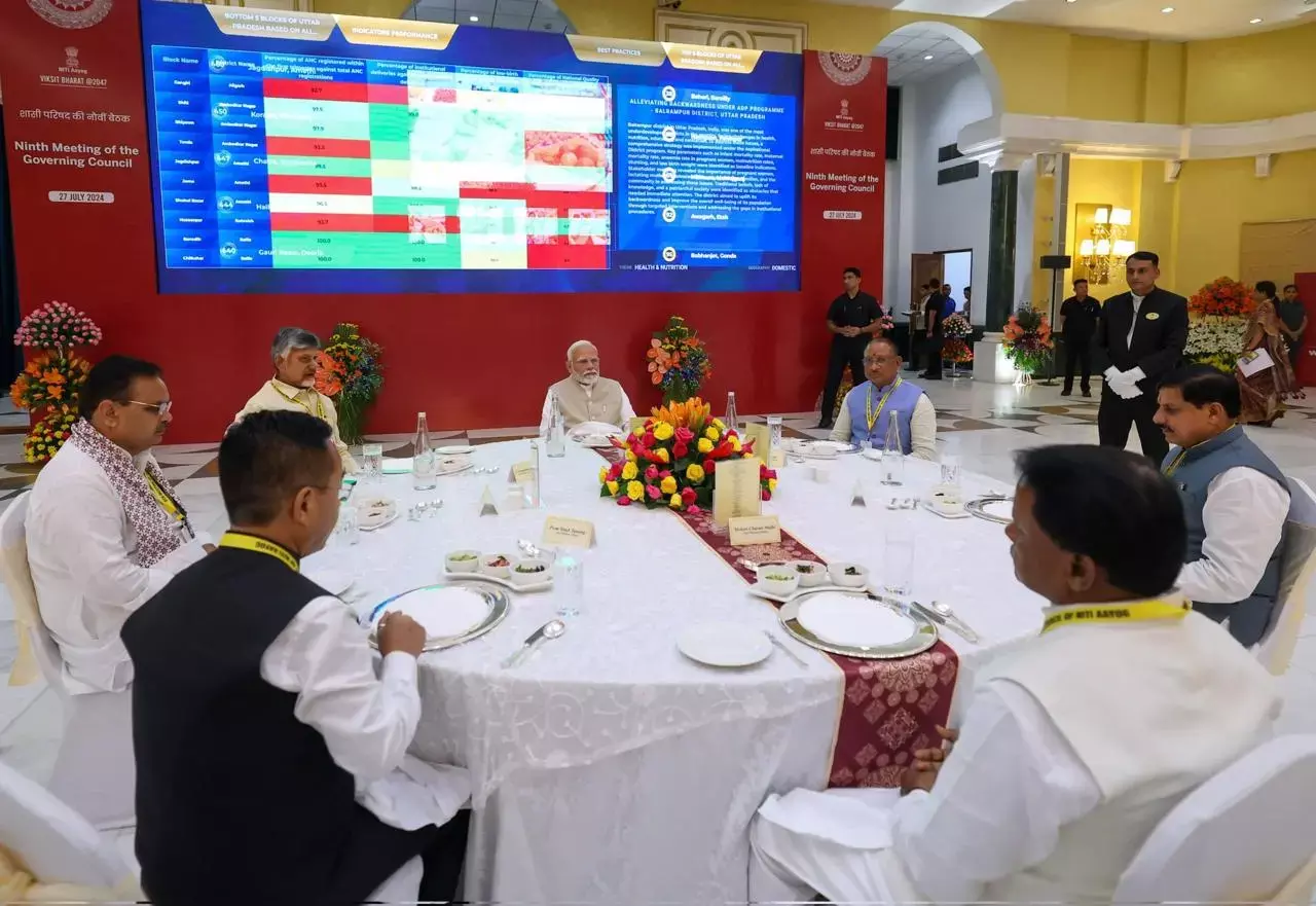 Vishnu Deo : पीएम मोदी ने लंच में छत्तीसगढ़ के CM विष्णुदेव साय को बिठाया बगल में
