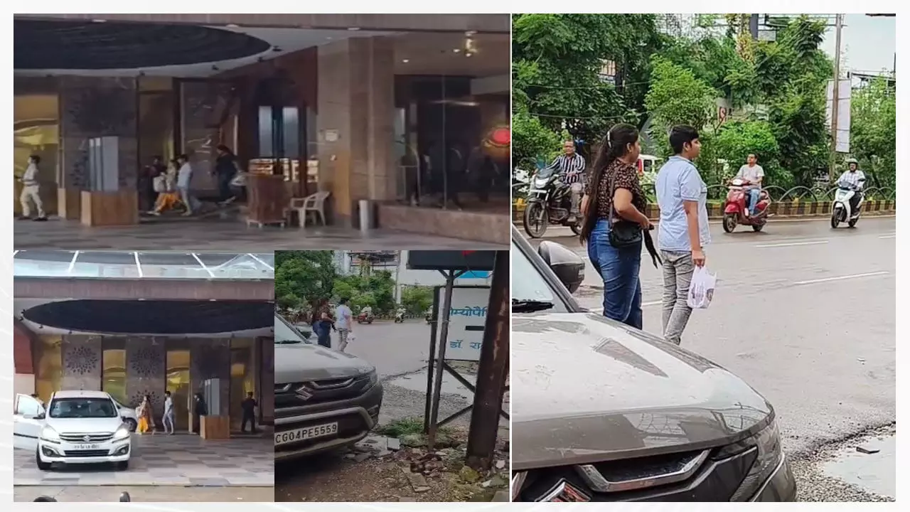 CG-जेल में बंद कस्टम मिलिंग घोटाले का रसूखदार आरोपी इलाज के बहाने निकला बाहर, परिवार से मिलने पहुंच गया होटल, वीडियो वायरल... CG-जेल में बंद कस्टम मिलिंग घोटाले का रसूखदार आरोपी इलाज के बहाने निकला बाहर, परिवार से मिलने पहुंच गया होटल, वीडियो वायरल...