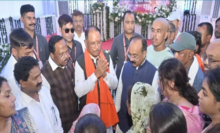 CG: मुख्यमंत्री विष्णुदेव बेमेतरा में डिप्टी सीएम अरूण साव के भांजे के श्रद्धांजलि कार्यक्रम में हुए शामिल... CG: मुख्यमंत्री विष्णुदेव बेमेतरा में डिप्टी सीएम अरूण साव के भांजे के श्रद्धांजलि कार्यक्रम में हुए शामिल...