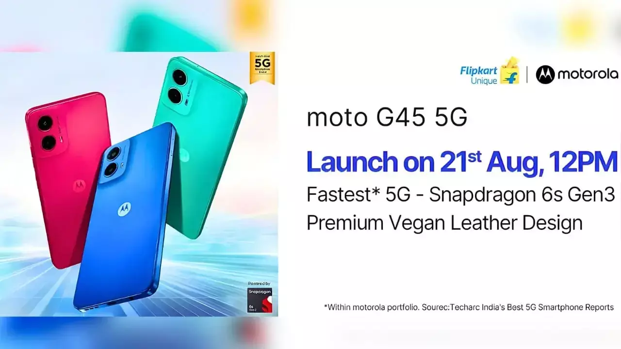 Moto G45 5G: धांसू फीचर्स के साथ 21 अगस्त 2024 को भारत में होगा लॉन्च, जानें इसकी पुरी डिटेल्स...