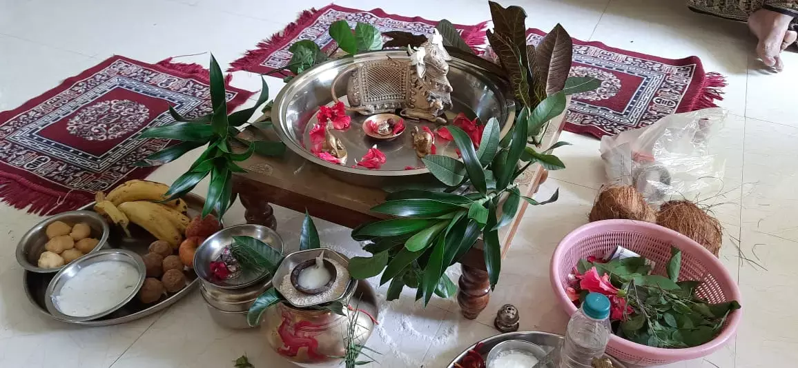 Bahula Chauth Pooja 2024 in Raipur : छत्तीसगढ़ की महतारियों ने की अपने संतानों के लिए सुख-शांति-उन्नति के लिए बहुला माता की पूजा