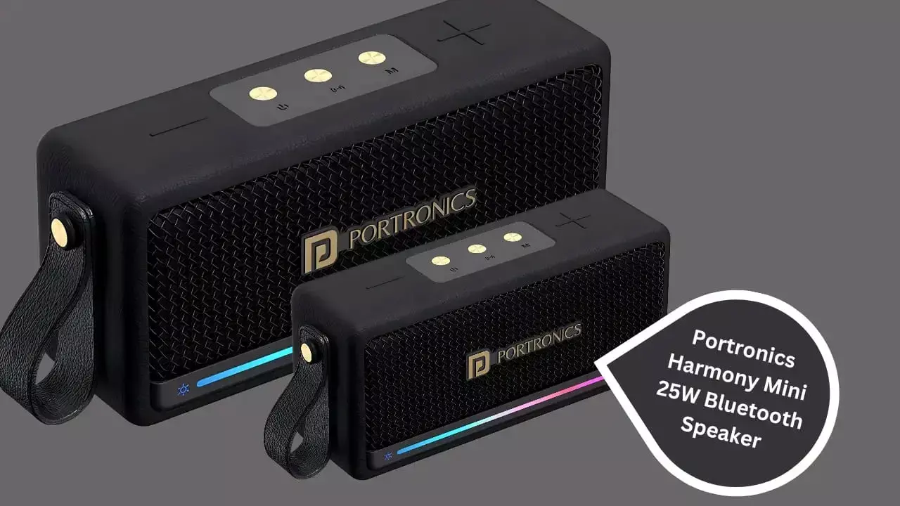 Portronics Harmony Mini 25W Bluetooth Speaker: पोर्ट्रोनिक्स ने लॉन्च किया दमदार साउंड वाला Harmony Mini 25W ब्लूटूथ स्पीकर, शुरुआती कीमत ₹2,999 शुरू...