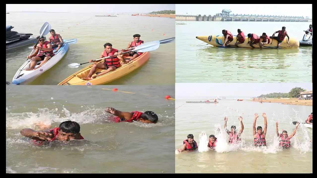 गंगरेल में जल जगार शुरू, कलेक्टर नम्रता गांधी की मौजूदगी में वाटर बैलेंसिंग स्पोर्ट्स की हुई शुरुआत...