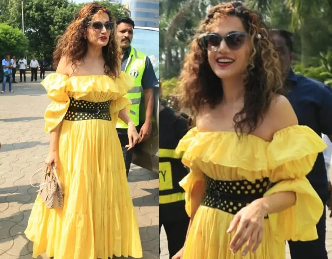 Taapsee Pannu Photo: सूरजमुखी के फूल सी खिली दिखीं तापसी पन्नू, चेहरे पर चश्मा..हाइलाइट हेयर्स..ऑफ शोल्डर ड्रेस में मचाई तबाही, देखिए...