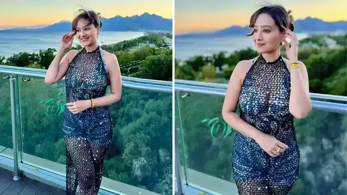 मदालसा शर्मा का किलर स्टाइल छुट्टियों में जाली वाली ड्रेस में बिखेरा हुस्न