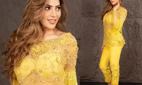 Nikki Tamboli Photo: निक्की तंबोली ने इंडो-वेस्टर्न आउटफिट पहन शेयर किया ग्लैम लुक, कैमरे में सामने दी कातिलाना पोज...