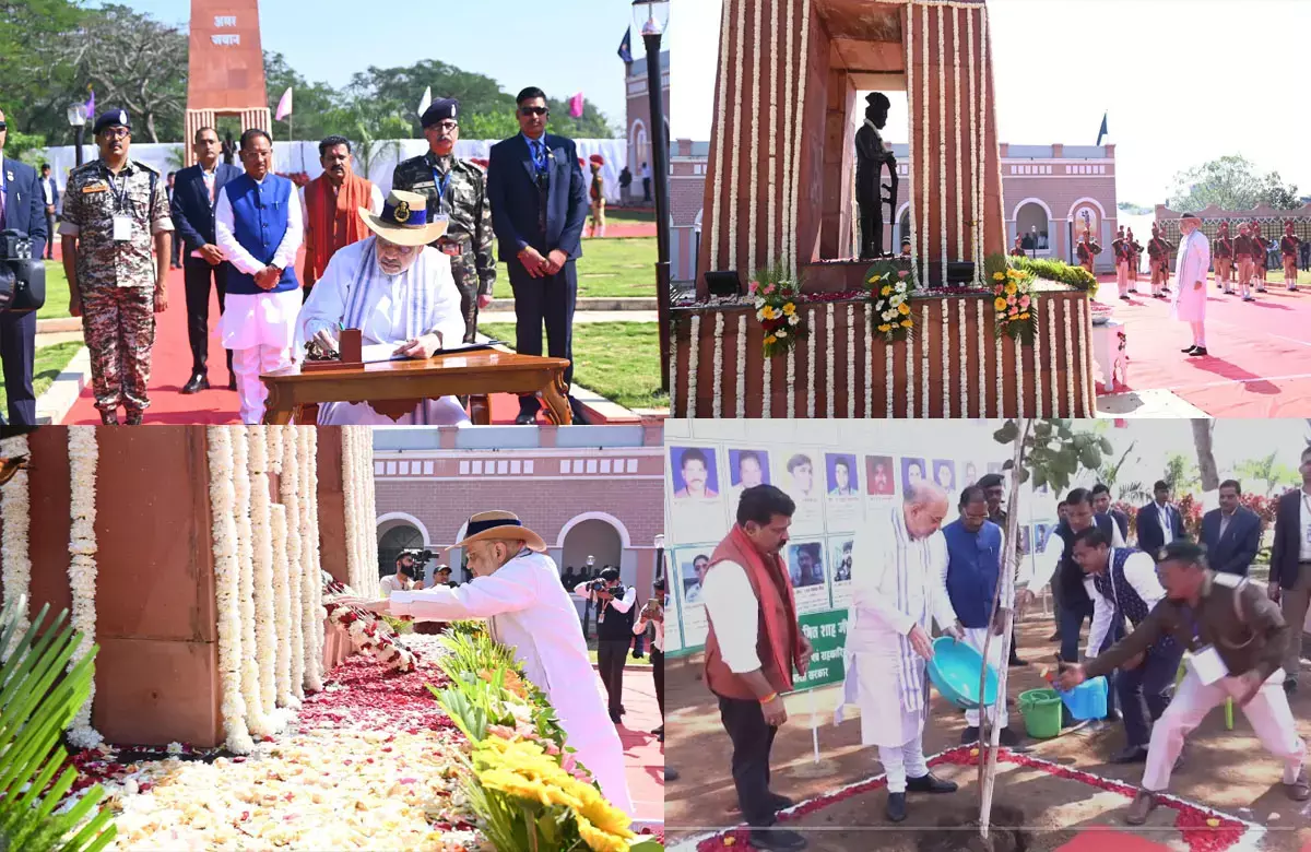 केंद्रीय गृह मंत्री ने अमर वाटिका में शहीदों जवानों को दी श्रद्धांजलि, एक पेड़ शहीदों के नाम अंतर्गत पीपल का पौधा लगाया