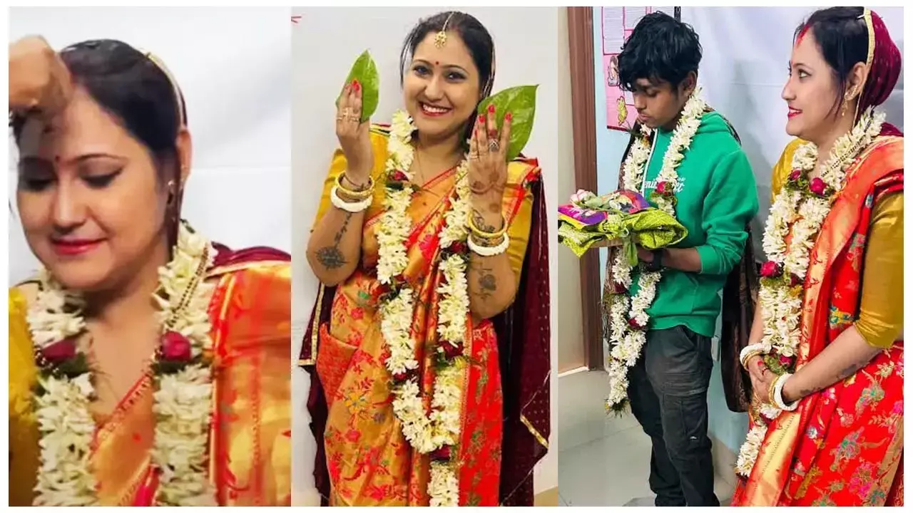 Professor-Student Marriage Video: शादी का मंडप बन क्लासरूम: फर्स्ट ईयर के छात्र से महिला प्रोफेसर ने रचाई शादी, सिंदूरदान-जयमाला की तस्वीर हुई वायरल...
