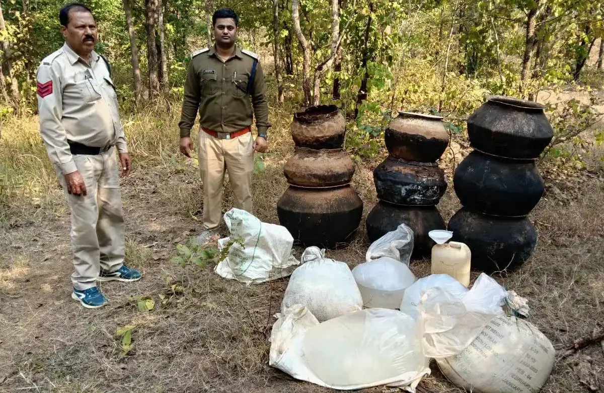 Sarangarh-Bilaigarh: अवैध  शराब पर कार्रवाई, 300 लीटर महुआ शराब व 3600 किलो लाहन जब्त...