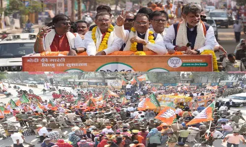 जगदलपुर में मुख्यमंत्री विष्णु देव साय का ऐतिहासिक रोड शो, बोले-ट्रिपल इंजन की सरकार में होगा बड़ी तेजी से विकास
